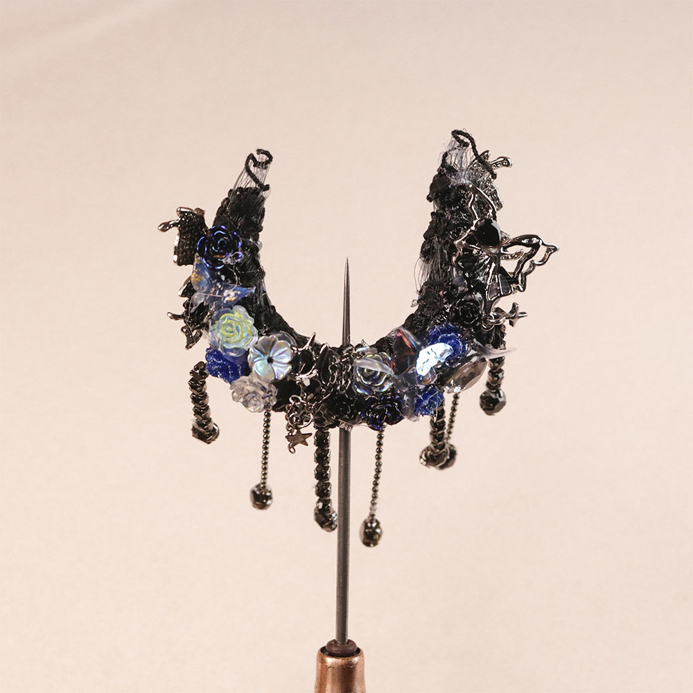 Wholesale Dark Black Moon Tassel Heavy Nepal Beads Pen Beads